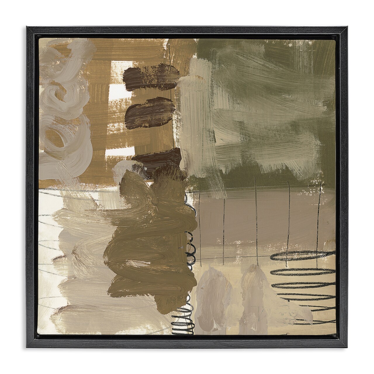 Stupell Industries Holiday Express Abstraction Floating Frame, design by Brent Baker